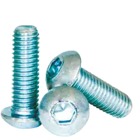 M12-1.75 x 20 mm Button Head Socket Cap Screws, Metric Class 12.9, Zinc-Bake Cr+3, Full Thread, Coarse (UNC), Alloy Steel, ISO 7380, Qty 100 Clearance